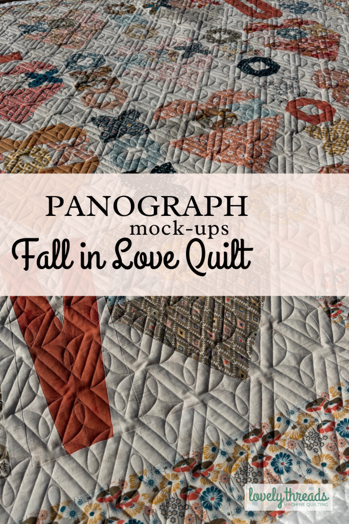 Lets choose a pantograph for this Fall in Love Quilt. Degital edge to edge designs for longarm quilting are presented.