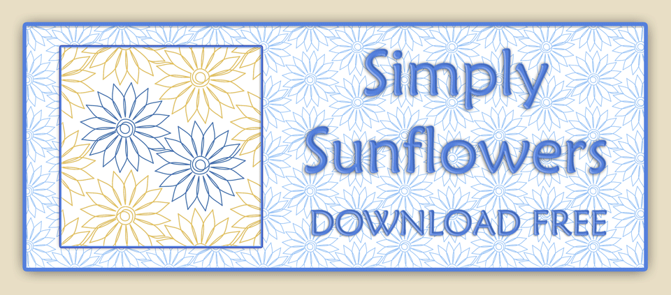 free pantograph simply sunflowers digital edge to edge longarm quilting